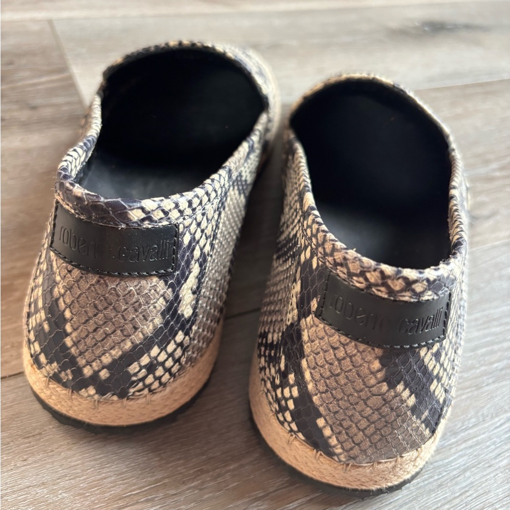 Roberto Cavalli Snakeskin Slip-On Loafers (like new) Size 11-11.5 in USA - Picture 5 of 7